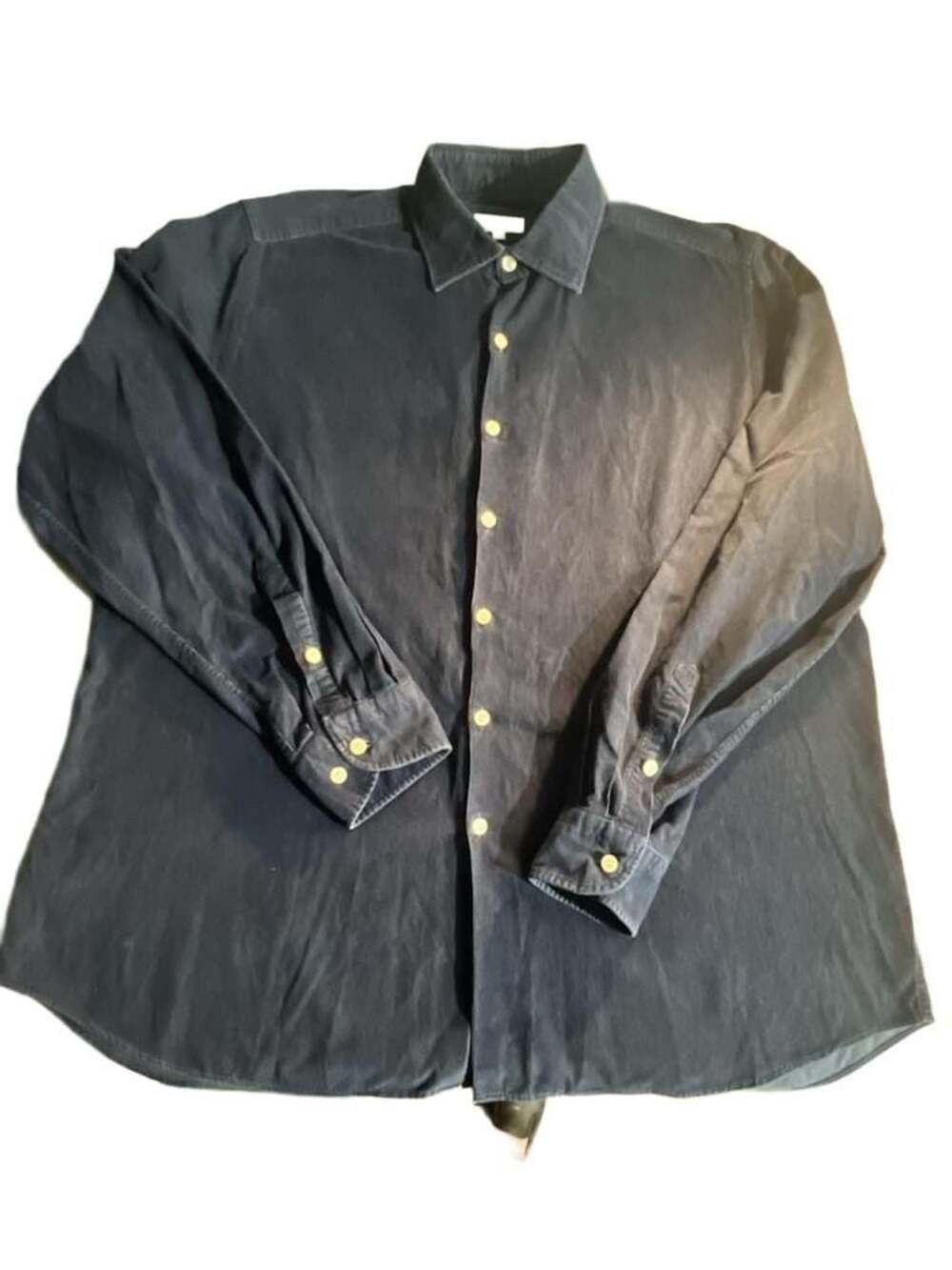 Piattelli Barneys New York Men's Blue Corduroy Long Sleeve Button Down Shirt XL